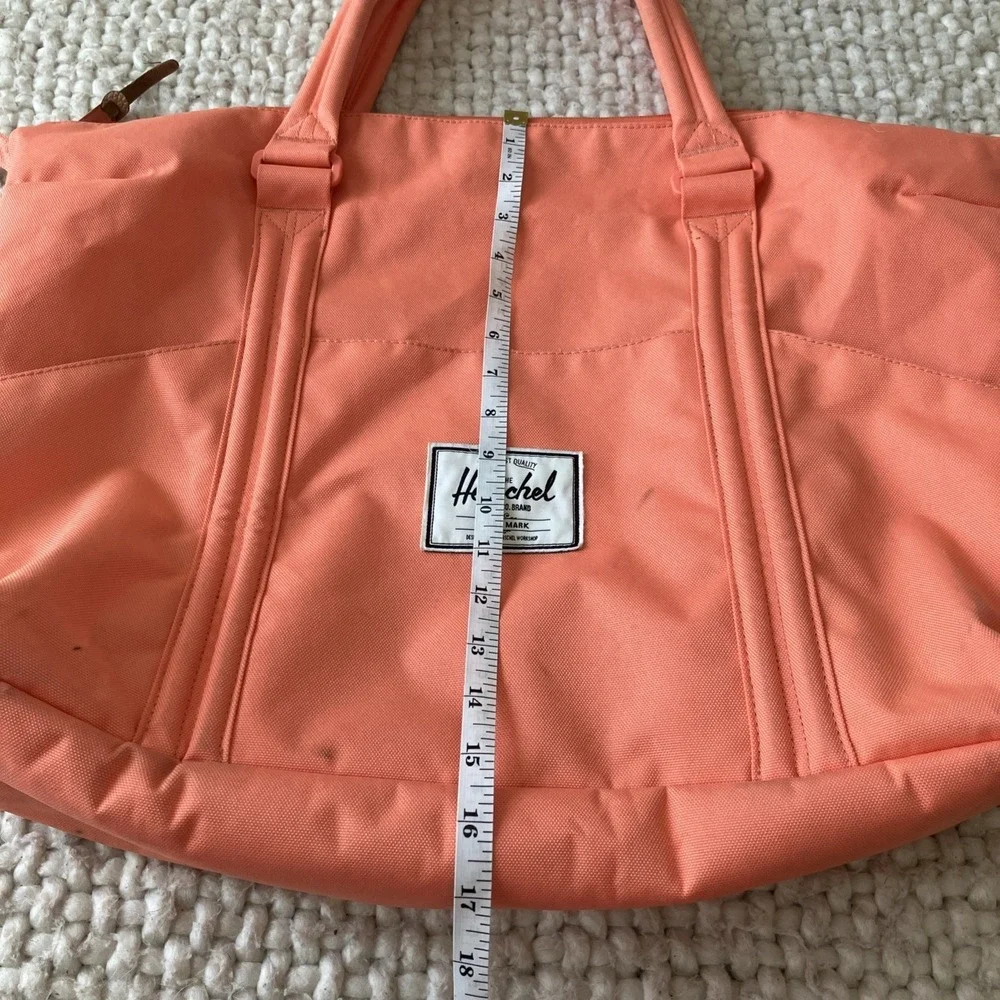 Herschel Supply Co.‎ Pink Tote Bag Pockets Easy Access Double Zip Side Snap Alt
